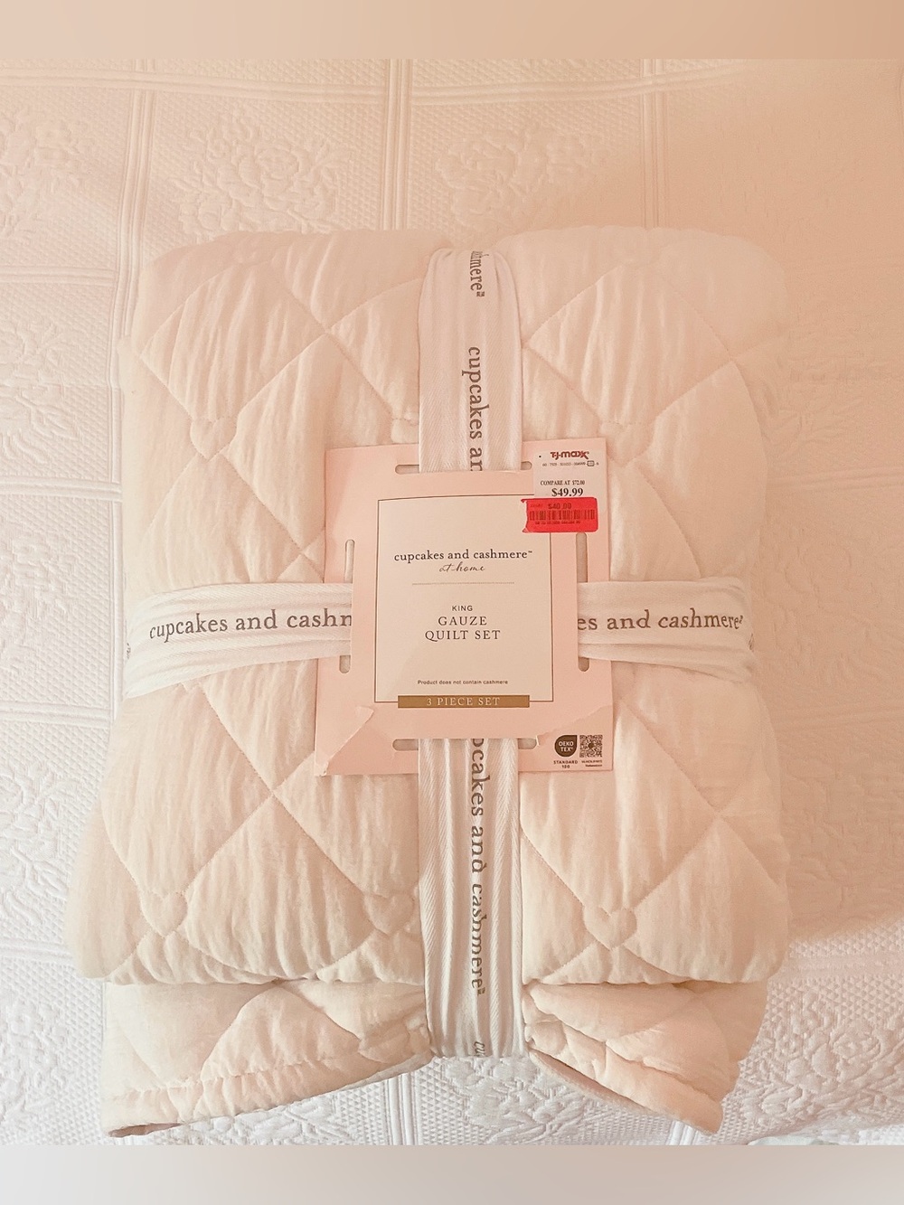 ྀིྀིྀིྀིྀི cupcakes and cashmere gauze quilt set pink